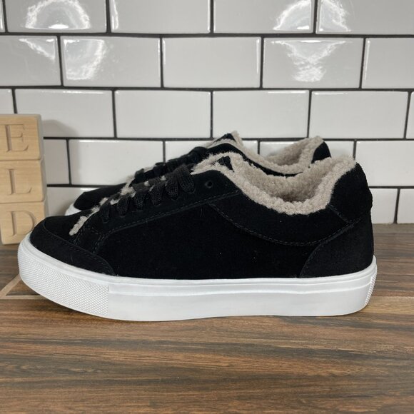 Birdies Shoes - Birdies The Cardinal Womens Size 6.5 Shoes Black Suede Casual Platform Sneakers
